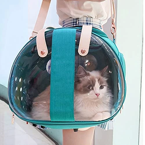 LEFEDA Portable Pet Carrier Bag Breathable Cat Bag Outdoor Travel Backpack For Cat And Dog Transparent Space Pet Backpack Bag For Cat Pet Backpack Carrier (Color : Rose Red) 4 LEFEDA Portable Pet Carrier Bag Breathable Cat Bag Outdoor Travel Backpack For Cat And Dog Transparent Space Pet Backpack Bag For Cat Pet Backpack Carrier (Color : Rose Red) - Image 2