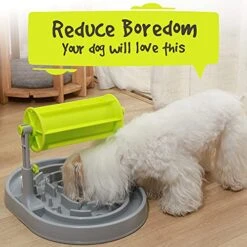 Dog Puzzle Toys For Smart Dogs Upgraded - Promotes Brain Stimulation And Healthy Eating - Slow Dispensing Food - No More Boredom - Adjustable Height For Medium/Large Dog -Dog Supply Store 518mBl69eUS