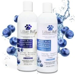 Lillian Ruff Berry Blue Brightening Face And Body Wash For Dogs And Cats - Tear Free Blueberry Shampoo - Remove Tear Stains, Hydrate Dry Itchy Skin, Add Shine & Luster To Coats - Made In USA (Gallon) 18 Lillian Ruff Berry Blue Brightening Face And Body Wash For Dogs And Cats - Tear Free Blueberry Shampoo - Remove Tear Stains, Hydrate Dry Itchy Skin, Add Shine & Luster To Coats - Made In USA (Gallon) -Dog Supply Store 518uhPkCvQL