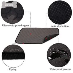 Dog Bed Mat For Crate Kennel, Waterproof Pet Pee Training Pads With Anti-Slip Bottom For Puppy Small Medium And Large Doggy, Sleeping Mattress Cushions For Food Bowls|Cage|Car|Sofa,Machine Washable -Dog Supply Store 519QV1NHU1L