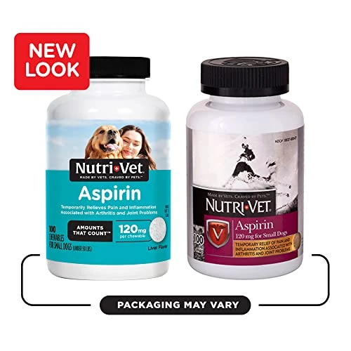 Nutri-Vet Aspirin For Dogs | Dogs Under 50lbs | 120 Mg | 100 Count (Pack Of 1) 4 Nutri-Vet Aspirin For Dogs | Dogs Under 50lbs | 120 Mg | 100 Count (Pack Of 1) - Image 2