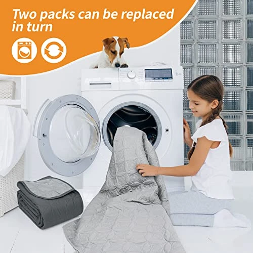 2 Packs Waterproof Dog Blankets Washable For Large Dog, All-Round Protector For Pets, Soft Reversible Dog Blankets Anti Scratches Dirty For Bed Couch Sofa Furniture (54"×82", Light/Dark Grey) 6 2 Packs Waterproof Dog Blankets Washable For Large Dog, All-Round Protector For Pets, Soft Reversible Dog Blankets Anti Scratches Dirty For Bed Couch Sofa Furniture (54"×82", Light/Dark Grey) - Image 4