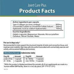 JustFoodForDogs Joint Care Plus Supplements - Protects From Joint Pain, Arthritis, Hip Dysplasia - Supports Joint Health For Dogs, Type II Collagen And Chondroitin Sulfate (60 Ct) -Dog Supply Store 519iB4plntL