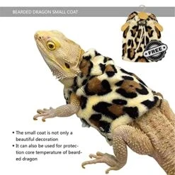 Bearded Dragon Leash & Leopard Pattern Carrier, Lizard Adjustable Harness With Leather Wings And Sling Bag, With Beardie's Leopard Pattern Coat, Reptile Small Pet Batwing Accessories For Outdoor -Dog Supply Store 51A4tB06B3L