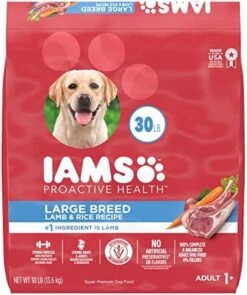 IAMS Adult High Protein Large Breed Dry Dog Food With Real Chicken, 15 Lb. Bag -Dog Supply Store 51B4TjmIQ7L. AC