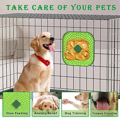 Licking Mat For Crate, Dog Puppy Lick Pad For Cage, Kennel Slow Feeder With Peanut Butter, Yogurt 3 Licking Mat For Crate, Dog Puppy Lick Pad For Cage, Kennel Slow Feeder With Peanut Butter, Yogurt