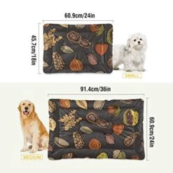Dog Bed Cartoon Healthy Food Nuts Crate Pad Mat 24''x18'' Washable Pet Bed Cat Beds Soft Dog Mattress- Anti-Slip Kennel Pad Luxury Color -Dog Supply Store 51BQkXEje5L