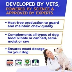 Fish Oil Omega 3 For Dogs - Allergy Relief - Joint Health - Itch Relief, Shedding - Skin And Coat Supplement - Alaskan Salmon Oil Chews - Omega 3 6 9 - EPA & DHA Fatty Acids -Dog Supply Store 51Bqmbw7wzL