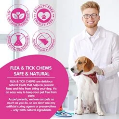 Flea And Tick Prevention For Dogs Chewables Tablets - Natural Flea And Tick Supplement For Dogs - Flea And Tick Chews For Dogs - Oral Flea Pills For Dogs - All Breeds And Ages (120 PCS) -Dog Supply Store 51C1YvV3YXL