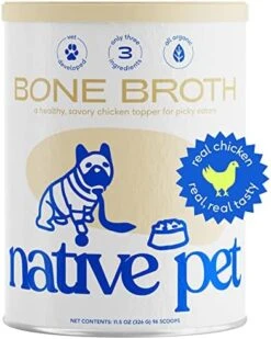 Native Pet Bone Broth For Dogs | Dog Food Topper For Picky Eaters | Dog Gravy Topper For Dry Food | Protein Powder For Dogs | Beef Flavored Bone Broth Powder For Dogs | Bone Broth For Cats | 4.75oz -Dog Supply Store 51C8 ye5g9L. AC