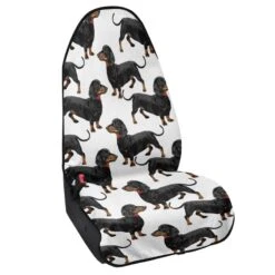 Semiouray Cute Dachshund Dog Print Car Seat Protector Accessories Art Painting Puppy Stain Resistant Car Seat Coverfrom Sweat Food Dirt After Gym Car Seat Towel, White