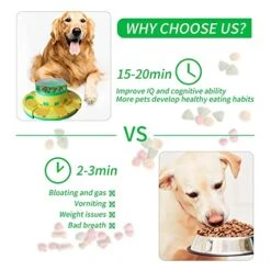 YumSur Dog Puzzle Toys, Interactive Dog Toys For Dogs Training Funny Feeding, Dog Treat Puzzle Intelligence Toy For Small And Medium Dogs, Improve IQ Puzzle Bowl For Puppy Pet -Dog Supply Store 51D2fex43yL