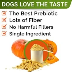 STRELLALAB Pumpkin For Dogs - 8.1oz High Fiber Powder Supplement - Stool Consistency And Softener - Diarrhea, Constipation, Upset Stomach, Food Sensitivity, Scoot - Digestion Support - Made In USA -Dog Supply Store 51DxsMLq0cL