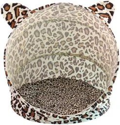 SONGBIRDTH Pet Bed,Leopard Pattern Foldable Cat Dog Nest Kitten Mat Sleeping Bag Kennel Pet House,Breathable Cotton Blend,Removable Easy To Clean Leopard -Dog Supply Store 51E4Z9oqDoL. AC