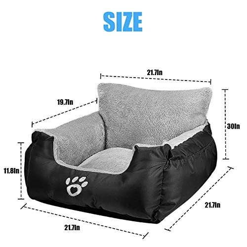 FRISTONE Dog Car Seat, Dog Booster Car Seat Travel Carrier With Clip-on Safety Leash And Storage Pocket Dog Seat For Puppy, Small Pet Comfortable And Anti-Slip - Black 4 FRISTONE Dog Car Seat, Dog Booster Car Seat Travel Carrier With Clip-on Safety Leash And Storage Pocket Dog Seat For Puppy, Small Pet Comfortable And Anti-Slip - Black - Image 2