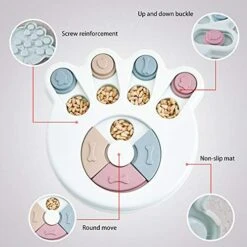 NENGISK Dog Slow Feeder, Food Treat Dispenser, Interactive Training Toy, Playing Feeder, Improve Intelligence, Fun Puzzle Game Toy For Pets, Aid Pets Digestion ABS Colorful Medium Size (Green) -Dog Supply Store 51EozGApJWL