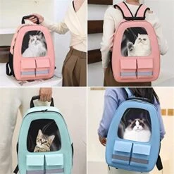 LEFEDA Reflective Cat Backpack Breathable Travel Pet Carrier Bag For Small Dog Cat Carring Transport With Safety Strap Pet Accessories Pet Backpack Carrier (Color : Gray) -Dog Supply Store 51EyNLsYErL