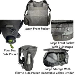 Dog Travel Bag Backpack- Pet Traveling Essentials Included- Dog Travel Accessories- Airline Approved Dog Bag -Dog Supply Store 51F2LY2VVDL