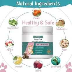 Flea And Tick Prevention For Dogs Chewable Tablets, Natural Oral Flea Tick Supplement, Heartworm Treatment Soft Chew For Small Dog Puppies, Mosquito Control Pest Treat, All Breeds Ages, 100 Count 11 Flea And Tick Prevention For Dogs Chewable Tablets, Natural Oral Flea Tick Supplement, Heartworm Treatment Soft Chew For Small Dog Puppies, Mosquito Control Pest Treat, All Breeds Ages, 100 Count -Dog Supply Store 51FUgHT9UCL