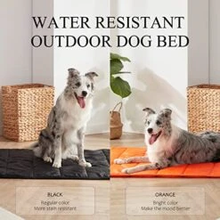 BDEUS 51x35In Large Size Outdoor Dog Bed, Waterproof & Portable Camping Travel Pet Mat, Easy To Clean, Washable Odor Resistant Pet Cooling Pad (Orange) -Dog Supply Store 51FiROj4KgL
