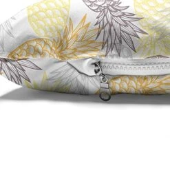 Ambesonne Fruits Pet Bed, Soft Toned Exotic Pineapple Tropical Diet Food Illustration, Chew Resistant Pad For Dogs And Cats Cushion With Removable Cover, 24" X 39", Marigold Dimgray -Dog Supply Store 51FqnQWDWjL