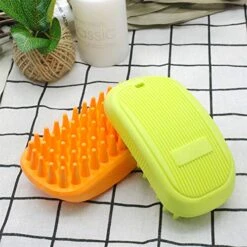 Kuntrona Pet Dog Cat Bath Brush Comb Comfortable Glove Hair Fur Grooming Cleaning Massage Dogs Cats Brush Pet Supplies Orange M -Dog Supply Store 51GgX7et8QL