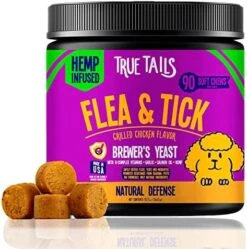 True Tails Flea And Tick Prevention For Dogs – 90 Bacon Soft Chews Dog Flea & Tick Control – Natural Flea And Tick Treatment With Garlic, Hemp, Vitamin B Complex – With No Preservatives 15 True Tails Flea And Tick Prevention For Dogs – 90 Bacon Soft Chews Dog Flea & Tick Control – Natural Flea And Tick Treatment With Garlic, Hemp, Vitamin B Complex – With No Preservatives -Dog Supply Store 51GmV6KWcBL. AC