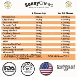 SUNNYCHEWS 8 In 1 Dog Multivitamins Chewable, Multivitamin For Dogs With Glucosamine Chrondrotin For Dogs, Itching, Aller Immune, Hip And Joint Chews With Dog Omega 3 Supplement, All Age, 12oz 11 SUNNYCHEWS 8 In 1 Dog Multivitamins Chewable, Multivitamin For Dogs With Glucosamine Chrondrotin For Dogs, Itching, Aller Immune, Hip And Joint Chews With Dog Omega 3 Supplement, All Age, 12oz -Dog Supply Store 51I3LRFbekL