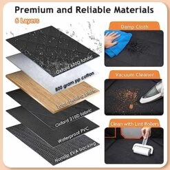 Manificent Back Seat Extender For Dogs, Hard Bottom Dog Car Seat Cover For Back Seat Bed For Car Camping Mattress, Dog Hammock For Car Travel Bed, Non Inflatable Car Bed Mattress For Car SUV Truck -Dog Supply Store 51I8vGjHXIL