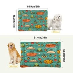 Kigai Thanksgiving Food Dog Bed, Super Soft Dog Cat Crate Bed Pad With Non-Slip Bottom Fit Large, Medium, Small Pet Dogs, Machine Washable & Dryer Pet Sleeping Mat 9 Kigai Thanksgiving Food Dog Bed, Super Soft Dog Cat Crate Bed Pad With Non-Slip Bottom Fit Large, Medium, Small Pet Dogs, Machine Washable & Dryer Pet Sleeping Mat -Dog Supply Store 51IOakgpIVL
