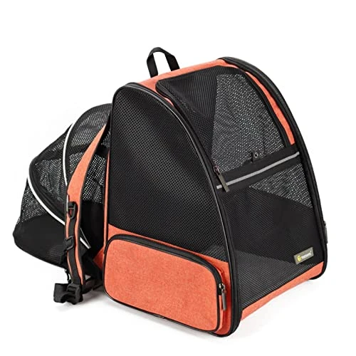 LEFEDA Cat Carriers Backpack Extendable Foldable Breathable Cat Backpack Carrier For Cats Small Dogs Travel Carry Backpack Pet Supplies Pet Backpack Carrier (Color : Orange) 3 LEFEDA Cat Carriers Backpack Extendable Foldable Breathable Cat Backpack Carrier For Cats Small Dogs Travel Carry Backpack Pet Supplies Pet Backpack Carrier (Color : Orange)