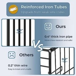 Lyromix Dog Crate Furniture Large Breed TV Stand With Drawer & 2 Sliding Doors, Dog Kennels And Crates For Medium Large Dogs With Divider, Dog Crate End Table, Grey, 66.1''W*23.6''D*36''H 13 Lyromix Dog Crate Furniture Large Breed TV Stand With Drawer & 2 Sliding Doors, Dog Kennels And Crates For Medium Large Dogs With Divider, Dog Crate End Table, Grey, 66.1''W*23.6''D*36''H -Dog Supply Store 51J27KbmooL