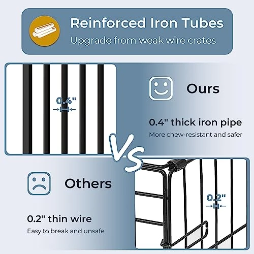 Lyromix Dog Crate Furniture Large Breed TV Stand With Drawer & 2 Sliding Doors, Dog Kennels And Crates For Medium Large Dogs With Divider, Dog Crate End Table, Grey, 66.1''W*23.6''D*36''H 7 Lyromix Dog Crate Furniture Large Breed TV Stand With Drawer & 2 Sliding Doors, Dog Kennels And Crates For Medium Large Dogs With Divider, Dog Crate End Table, Grey, 66.1''W*23.6''D*36''H - Image 5