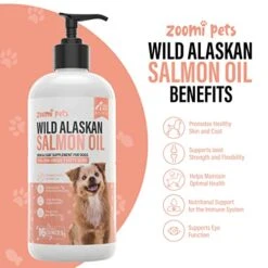 Wild Alaskan Salmon Oil For Dogs Skin And Coat (16oz) - Omega 3 Liquid Fish Oil Supplement For Dog Allergy Relief - Supports Hip And Joint, Itchy Skin Relief & Shedding - Dog Skin And Coat Supplement