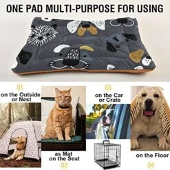 Ultra Soft Dog Cat Crate Bed Blanket-Hand Drawn Dog's Faces Fluffy Pet Bed All Season-Short Pile-Anti-Slip Pet Beds 24"x18" -Dog Supply Store 51J7ag3dqyL