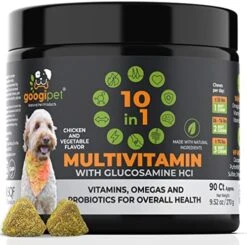 Googipet 10 In 1 Dog Multivitamin With Dog Probiotics For Gut Health, Dog Vitamins And Supplements With MSM & Glucosamine For Dogs Hip & Joint Support - Omega 3 Krill Oil For Skin & Coat -Dog Supply Store 51JX2eWirBL. AC