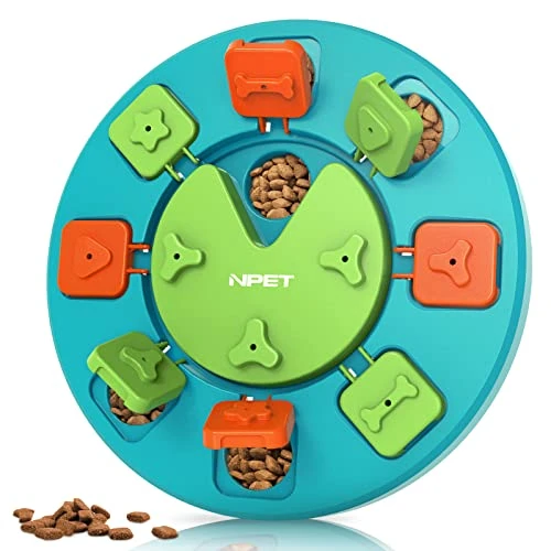 NPET Dog Puzzle Toy, Interactive Dog Toys For Small & Medium Dogs, Dog Enrichment Toys For Pet IQ Training & Mental Enrichment (Green, Level 1) 3 NPET Dog Puzzle Toy, Interactive Dog Toys For Small & Medium Dogs, Dog Enrichment Toys For Pet IQ Training & Mental Enrichment (Green, Level 1)
