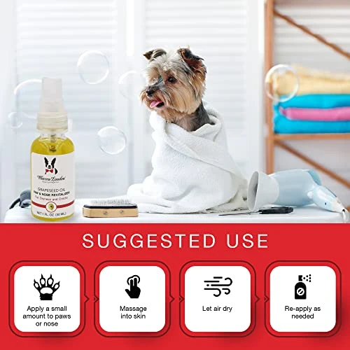Warren London Nose & Paw Pad Moisturizer For Dogs - Grapeseed Oil & Essential Oil Blend - Instant Relief Revitalizing & Moisturizing Spray For Softer Dog Paws - Made In USA - 1oz 4 Warren London Nose & Paw Pad Moisturizer For Dogs - Grapeseed Oil & Essential Oil Blend - Instant Relief Revitalizing & Moisturizing Spray For Softer Dog Paws - Made In USA - 1oz - Image 2