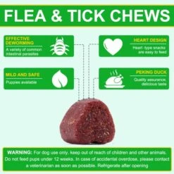 Flea And Tick Prevention For Dogs Chewable, 150 Chews Dog Natural Flea & Tick Control Supplement, Dog Flea And Tick Treatment, Oral Flea Pills For All Breeds And Ages Dogs
