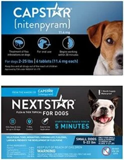 CAPSTAR (nitenpyram) Oral Flea Treatment For Dogs, Fast Acting Tablets Start Killing Fleas In 30 Minutes, Medium & Large Dogs (Over 25 Lbs), 6 Doses 18 CAPSTAR (nitenpyram) Oral Flea Treatment For Dogs, Fast Acting Tablets Start Killing Fleas In 30 Minutes, Medium & Large Dogs (Over 25 Lbs), 6 Doses -Dog Supply Store 51LIODd9kjL. AC
