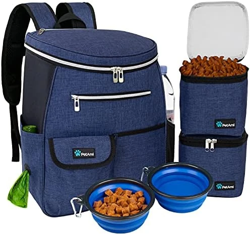 PetAmi Dog Travel Bag Backpack, Airline Approved Dog Bags For Traveling, Puppy Diaper Bag Supplies, Pet Camping Essentials Hiking Accessories Dog Mom Gift, Food Container, Collapsible Bowls, Dark Gray 14 PetAmi Dog Travel Bag Backpack, Airline Approved Dog Bags For Traveling, Puppy Diaper Bag Supplies, Pet Camping Essentials Hiking Accessories Dog Mom Gift, Food Container, Collapsible Bowls, Dark Gray - Image 12