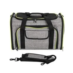 Pet Travel Bag, Dog Foldable Double Expandable Travel Tote Bag Food Container Multi-Function Oxford Fabric Pet Carrier Bag With Breathable Mesh