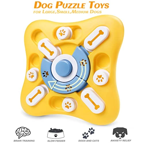 Dog Puzzle Toys,Slow Feeder Dog Bowls With Squeak Design For Dog,Interactive Dog Toys For IQ Training & Fun Feeding, Dog Games Puzzle Toys For Large,Small,Medium Dogs Puppies Cats 4 Dog Puzzle Toys,Slow Feeder Dog Bowls With Squeak Design For Dog,Interactive Dog Toys For IQ Training & Fun Feeding, Dog Games Puzzle Toys For Large,Small,Medium Dogs Puppies Cats - Image 2