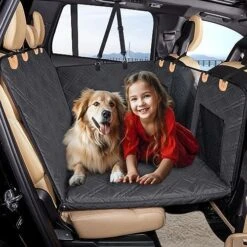 Loiion Back Seat Extender For Dogs,Dog Seat Cover For Back Seat,Pet Seat Cover With Mesh Window,Back Seat Covers For Car Travel Camping Air Mattress Dog Hammock For Car Truck SUV (Black) -Dog Supply Store 51M7OFNSJ L. AC