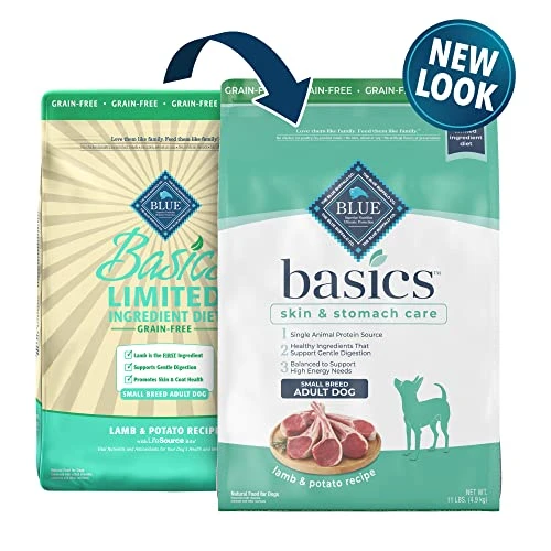 Blue Buffalo Basics Skin & Stomach Care, Grain Free Natural Adult Small Breed Dry Dog Food, Lamb & Potato 11-lb 3 Blue Buffalo Basics Skin & Stomach Care, Grain Free Natural Adult Small Breed Dry Dog Food, Lamb & Potato 11-lb
