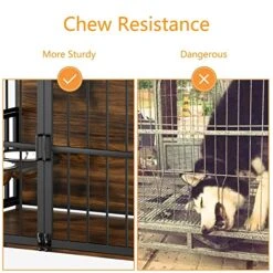 ROOMTEC Dog Crate Furniture-Style Cages For Large Dogs Indoor Heavy Duty Super Sturdy Dog Kennels With 2 Stainless Steel Bowls (48Inch = Int.dims: 46" W X 29" D X 35.5" H) -Dog Supply Store 51ObAVM6kEL