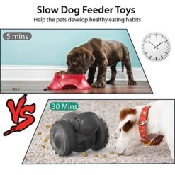 Dog Puzzle Toys, Interactive Treat Toy Food Dispenser, JOSMAX Robot Wheel Slow Feeder Toys For Smart Dogs To Keep Them Busy, Enrichment Toys For IQ Training Mind Improvement - Black -Dog Supply Store 51Ofq7jnuHL