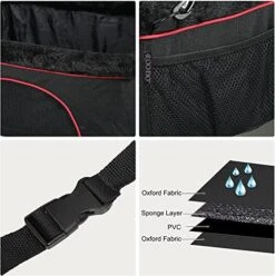 ROODO Pet Dog Car Seat Metal Frame With Safety Rope Removable Washable Pad Fits 18 LBs Dog Car Booster Seat (Black&White) 12 ROODO Pet Dog Car Seat Metal Frame With Safety Rope Removable Washable Pad Fits 18 LBs Dog Car Booster Seat (Black&White) -Dog Supply Store 51OtGwGPEzL