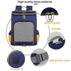 LEFEDA Cat Backpack Carrier Bag Pet Outdoor Travel Shoulder Bag Carriers For Cats Small Dogs Backpack Breathable Strong Cat Backpack Pet Backpack Carrier (Color : Gray) -Dog Supply Store 51P9xv69fTL