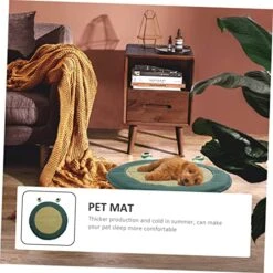 Balacoo Kennel Mat Bedding For Guinea Pigs Summer Dog Pad Doghouse Cooling Mat Dog Straw Mat Summer Pet Mat Pet Sleeping Cushion Dog Sleeping Mat Short Plush Green The Cat Lining